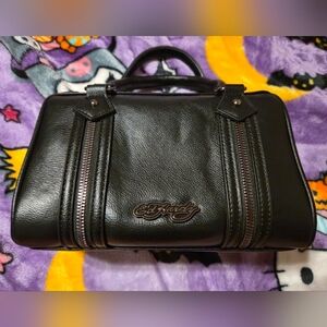 Ed Hardy Black Small Duffel Crossbody